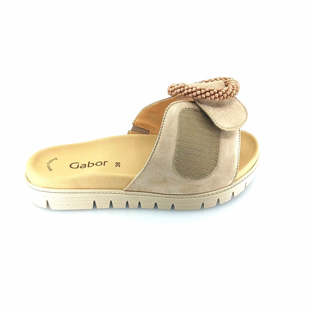 Gabor 745.14 γυναικείες παντόφλες (μπεζ - καραμέλα suede)