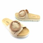 Gabor 745.14 γυναικείες παντόφλες (μπεζ - καραμέλα suede)