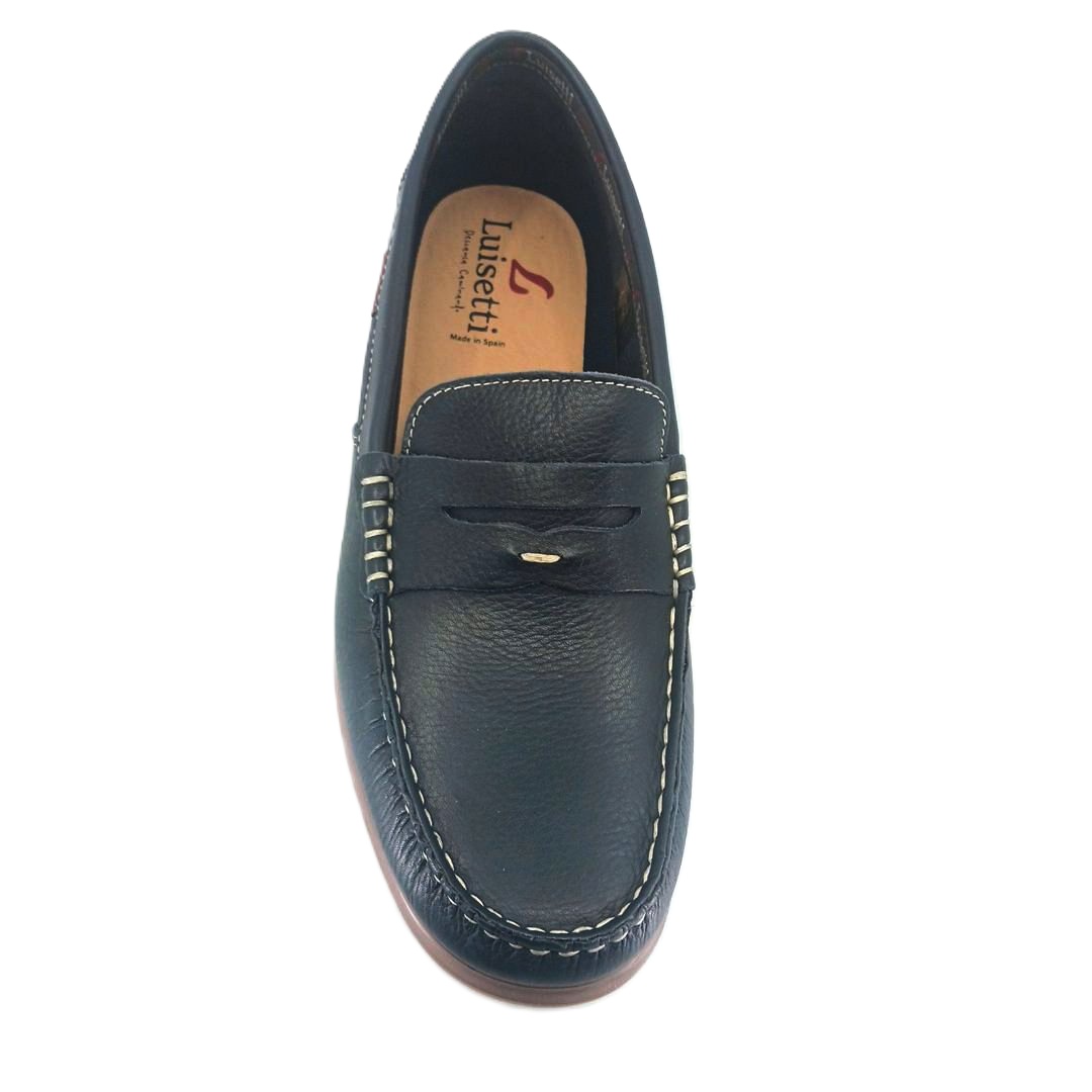 Luisetti 29301 (μπλε δέρμα) ανδρικά μοκασίνια