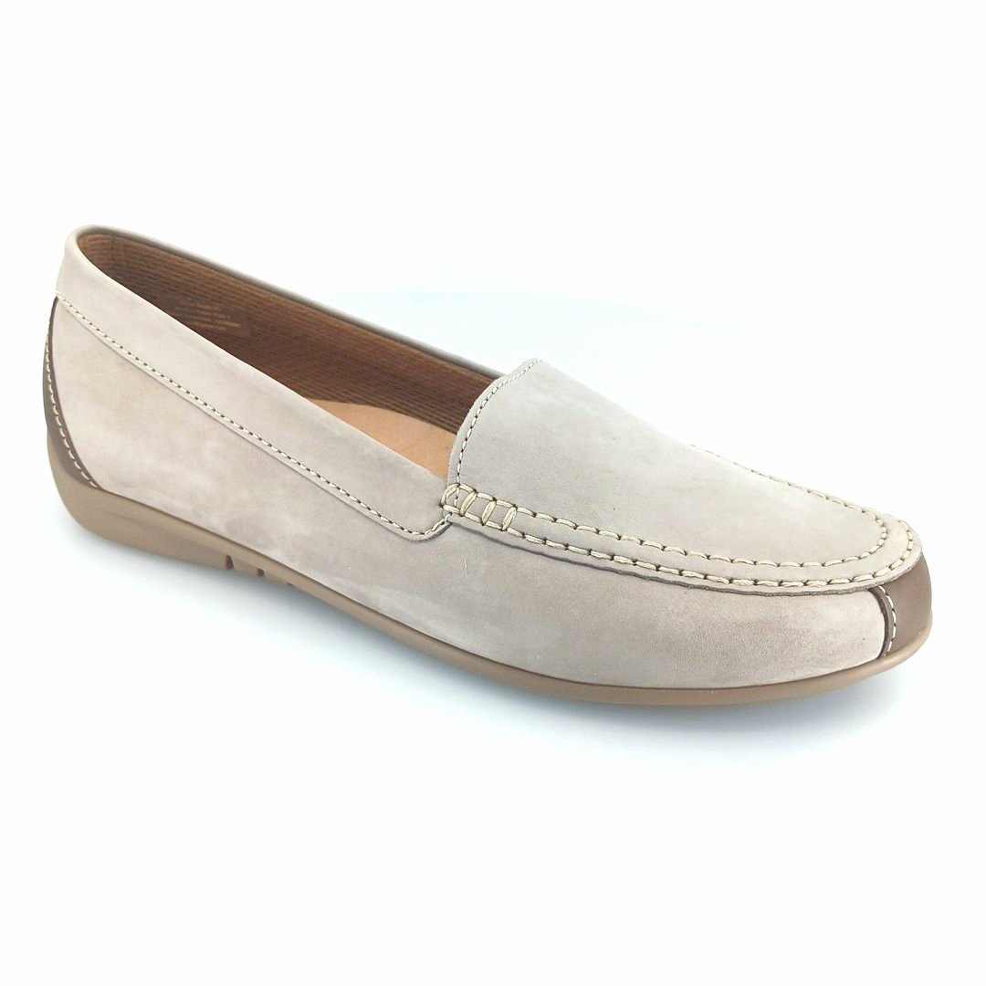 gabor-260.12-linen-1 Gabor 260.12 γυναικεία μοκασίνια (μπεζ-λινό δέρμα)