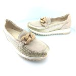 Gabor 471.64 γυναικεία horsebit sneakers (μπεζ-χρυσό)