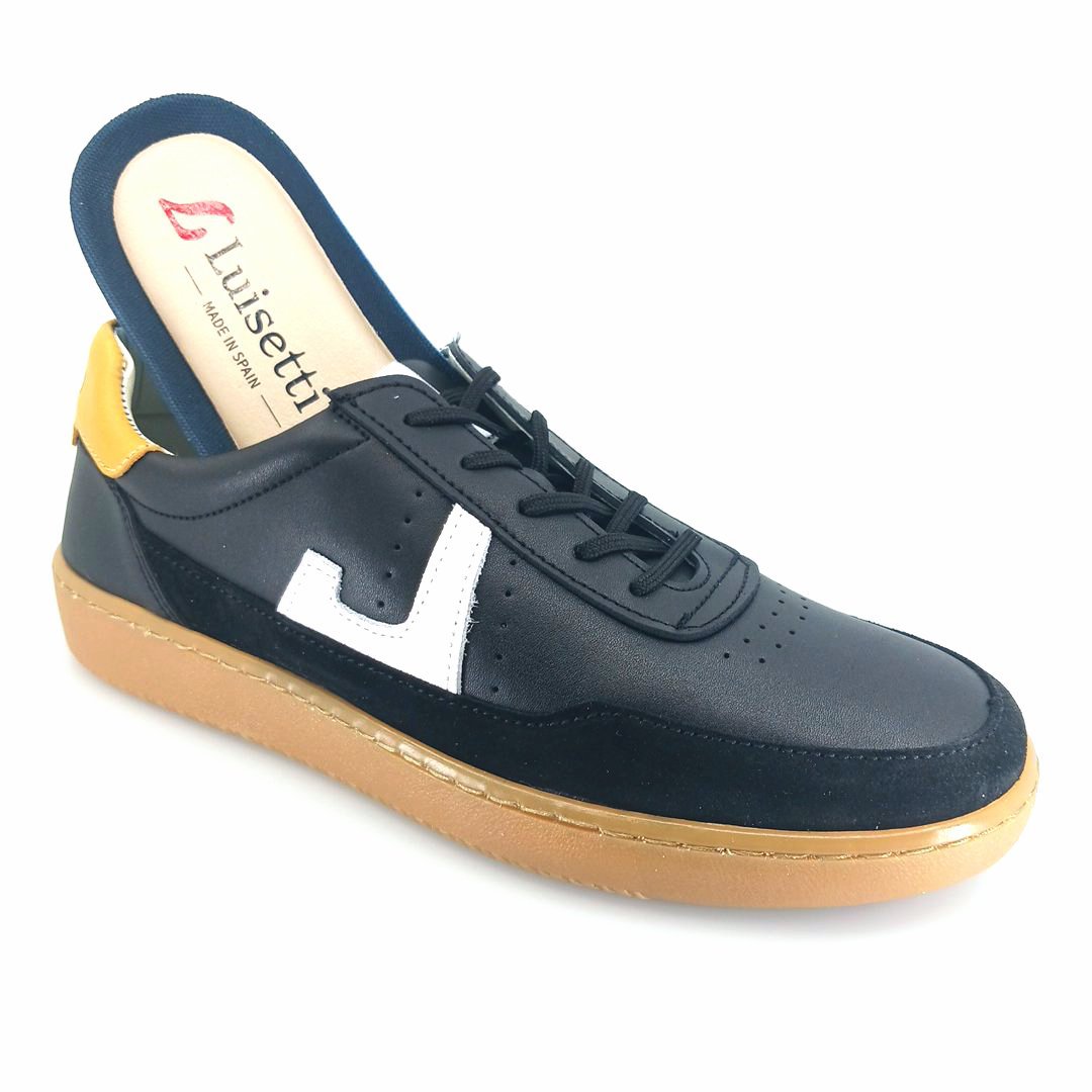 Luisetti 38402 (μαύρο δέρμα) ανδρικά sneakers