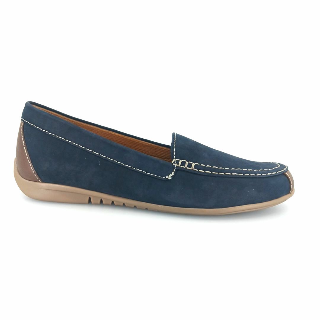 Gabor 260.16 γυναικεία μοκασίνια (μπλε δέρμα nubuck)
