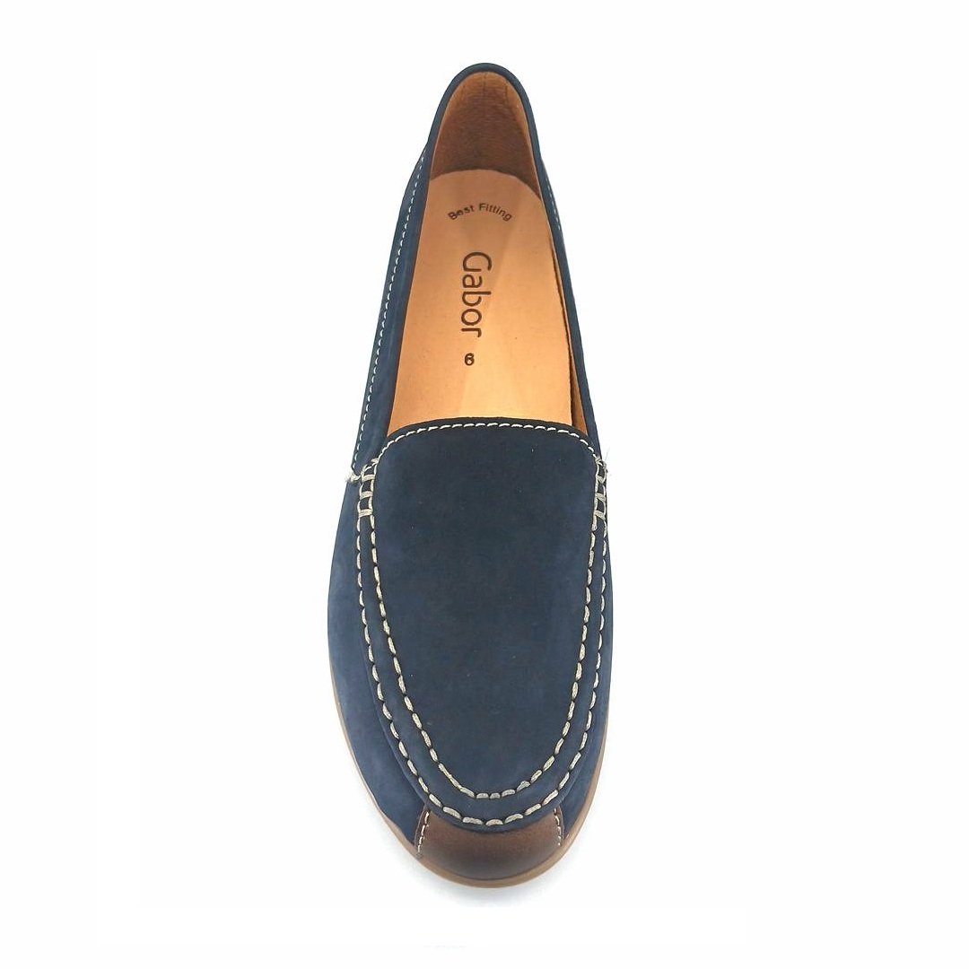 Gabor 260.16 γυναικεία μοκασίνια (μπλε δέρμα nubuck)