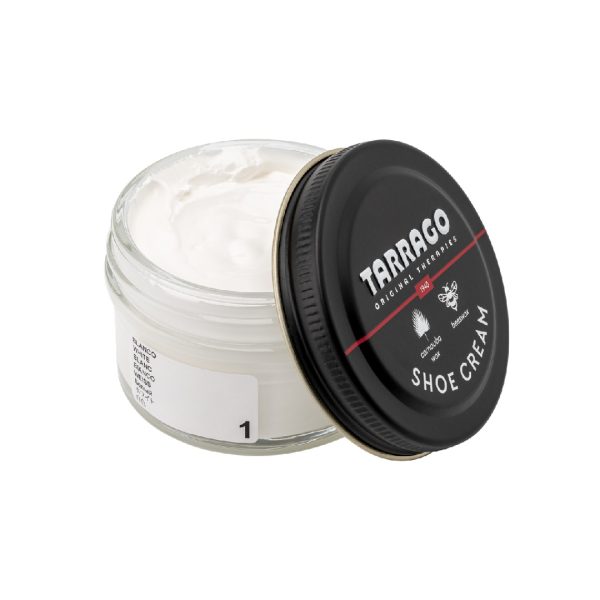 Tarrago shoe cream 50 ml (white 01) - βαφή υποδημάτων