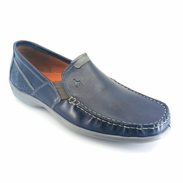 Boxer 15372 (μπλε δέρμα) ανδρικά slip-on