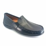 Boxer 15372 (μαύρο δέρμα) ανδρικά slip-on