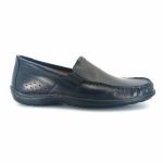 Boxer 15372 (μαύρο δέρμα) ανδρικά slip-on
