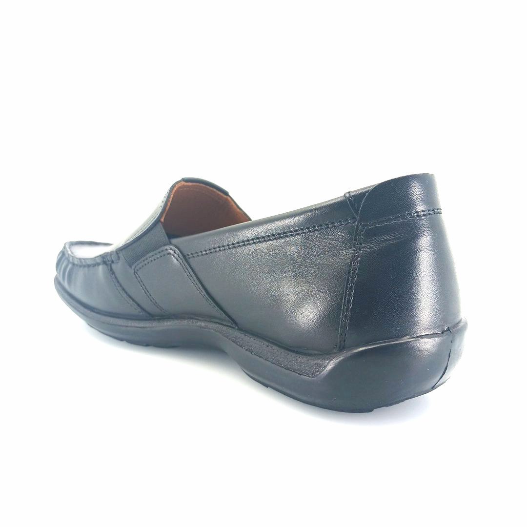 Boxer 15372 (μαύρο δέρμα) ανδρικά slip-on