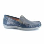 Boxer 15372 (μπλε δέρμα) ανδρικά slip-on