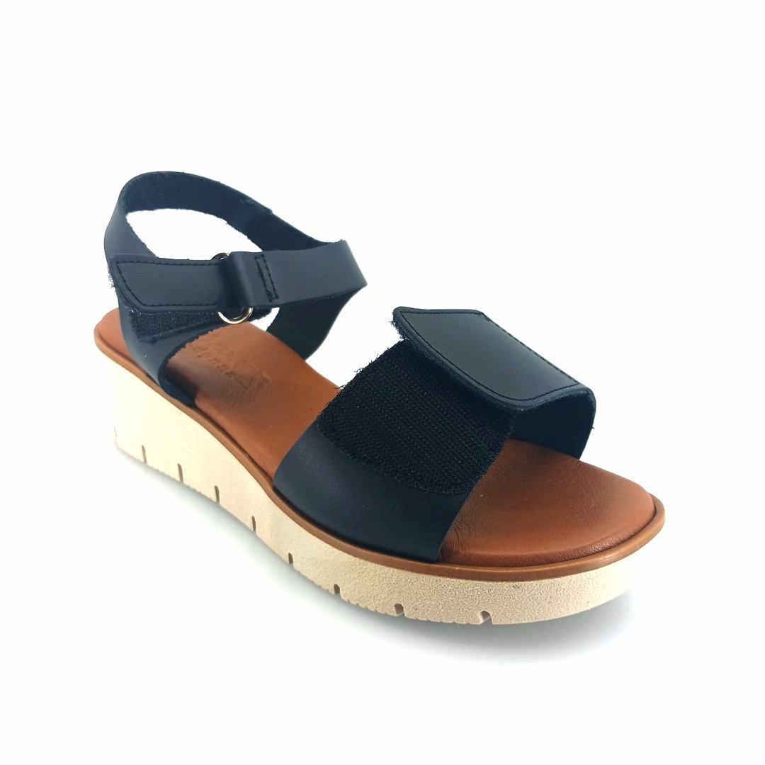 Boxer 98665 (μαύρο δέρμα) γυναικεία σανδάλια