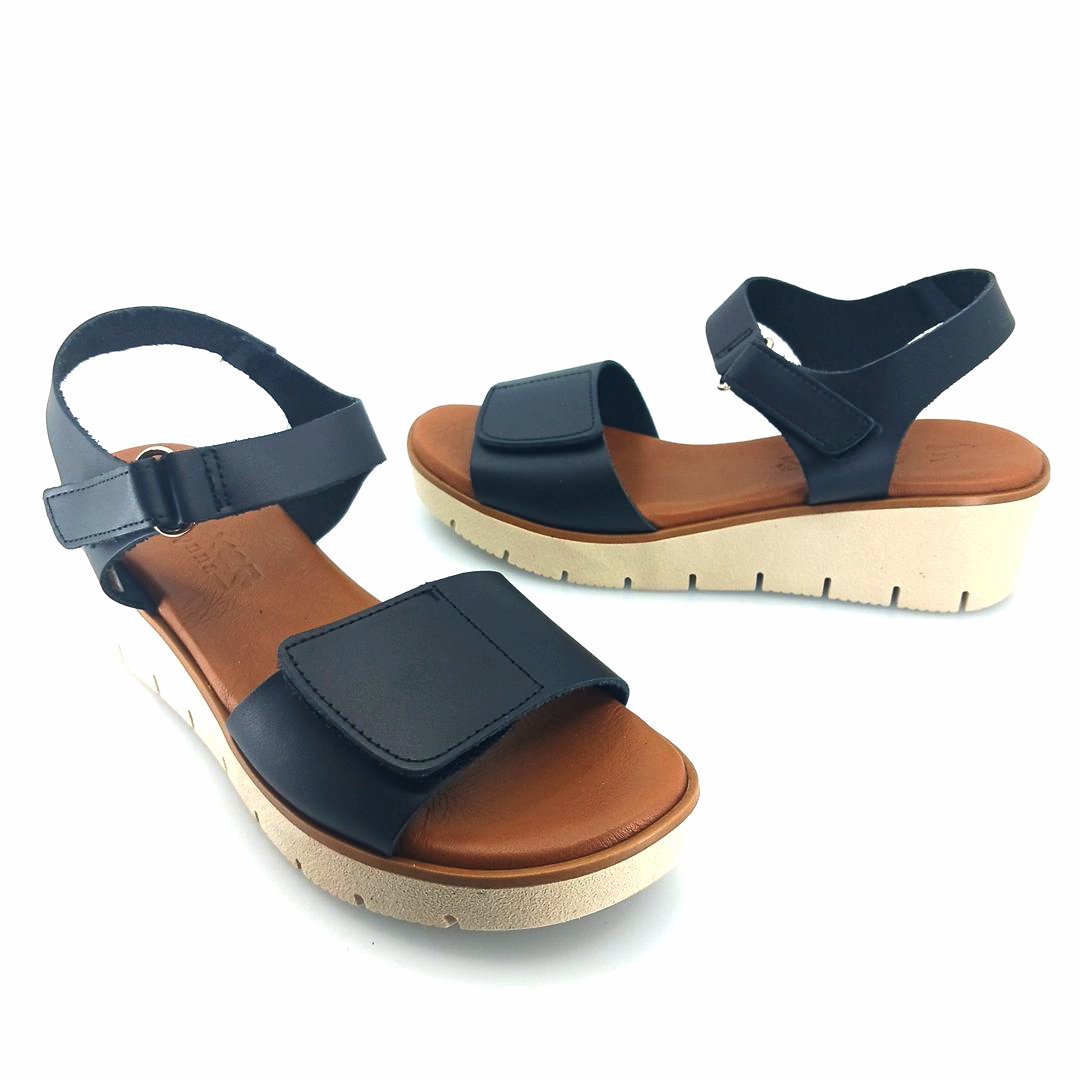 Boxer 98665 (μαύρο δέρμα) γυναικεία σανδάλια