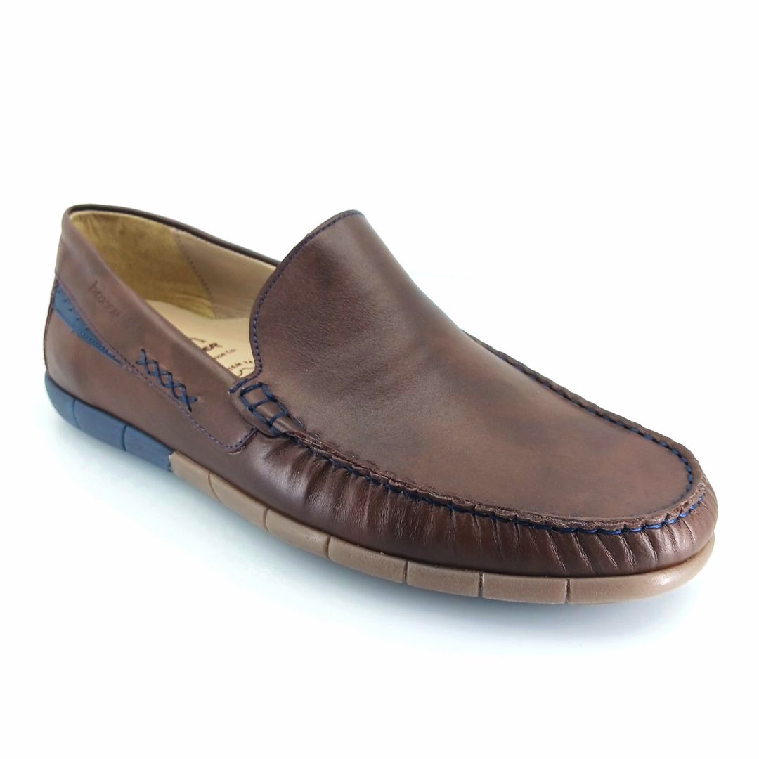 boxer-21364-brown-1 Boxer 21364 (καφέ δέρμα) ανδρικά μοκασίνια