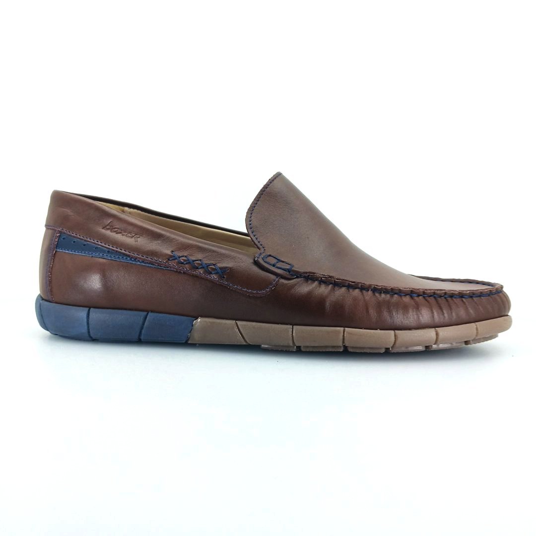 Boxer 21364 (καφέ δέρμα) ανδρικά μοκασίνια