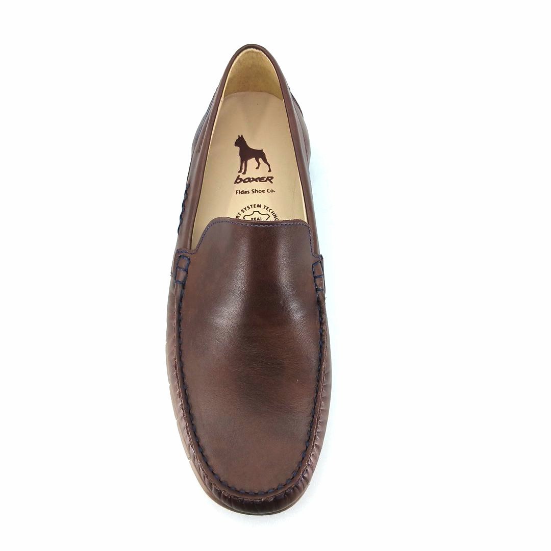 Boxer 21364 (καφέ δέρμα) ανδρικά μοκασίνια