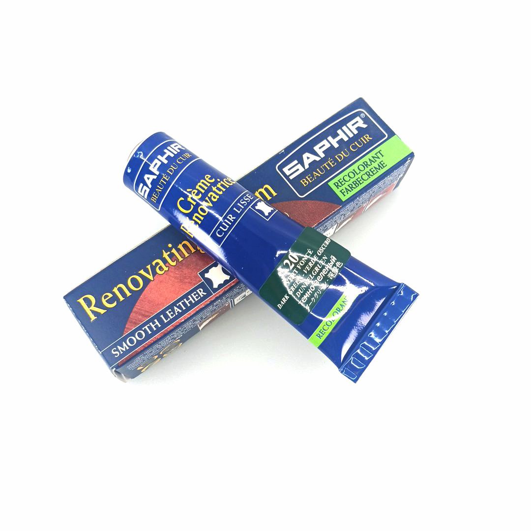 saphir-renovating-cream-dark-green-20-1 Saphir Crème Rénovatrice 25 ml (dark green 20), κρέμα επαναχρωματισμού & αναδόμησης δερμάτινων ειδών