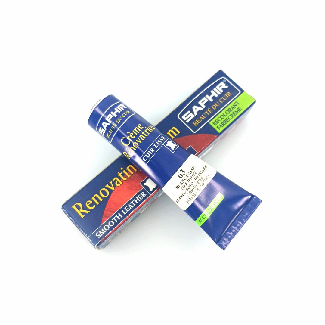 saphir-renovating-cream-off-white-63-1 Saphir Crème Rénovatrice 25 ml (off-white 63), κρέμα επαναχρωματισμού & αναδόμησης δερμάτινων ειδών