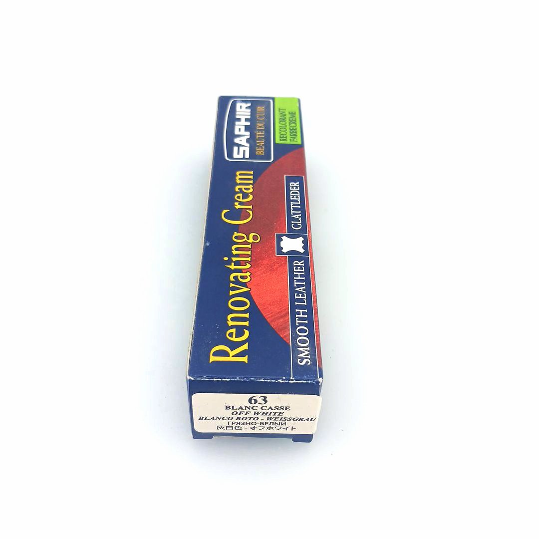 Saphir Crème Rénovatrice 25 ml (off-white 63), κρέμα επαναχρωματισμού & αναδόμησης δερμάτινων ειδών