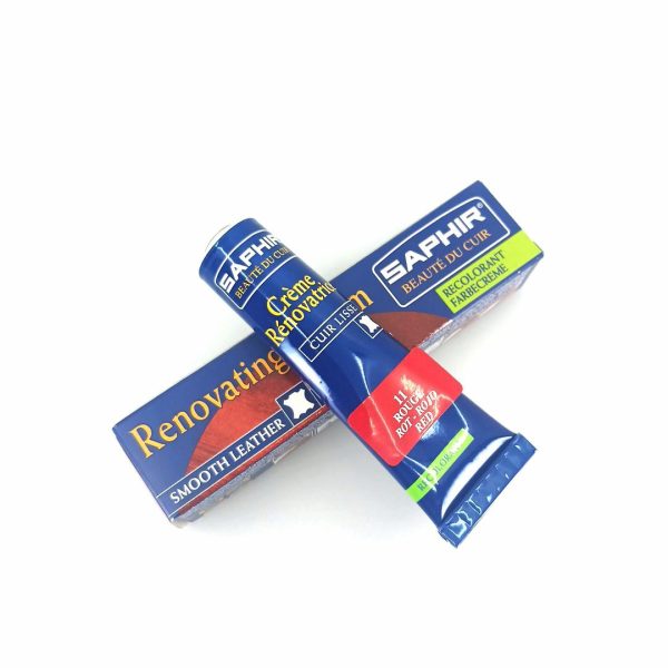 Saphir Crème Rénovatrice 25 ml (red 11), κρέμα επαναχρωματισμού & αναδόμησης δερμάτινων ειδών