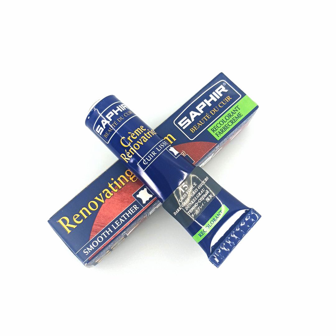 saphir-renovating-cream-dark-grey-15-1 Saphir Crème Rénovatrice 25 ml (dark grey 15), κρέμα επαναχρωματισμού & αναδόμησης δερμάτινων ειδών