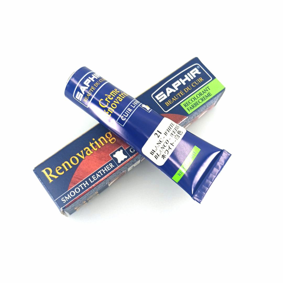 saphir-renovating-cream-white-21-1 Saphir Crème Rénovatrice 25 ml (white 21), κρέμα επαναχρωματισμού & αναδόμησης δερμάτινων ειδών
