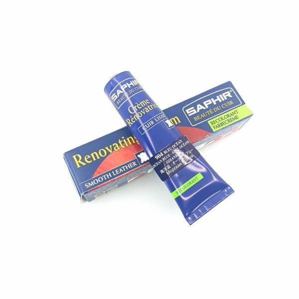 Saphir Crème Rénovatrice 25 ml (color: 904 ocean blue), κρέμα επαναχρωματισμού & αναδόμησης δερμάτινων ειδών