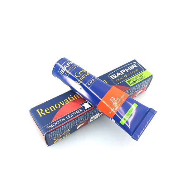Saphir Crème Rénovatrice 25 ml (color: 52 orange), κρέμα επαναχρωματισμού & αναδόμησης δερμάτινων ειδών
