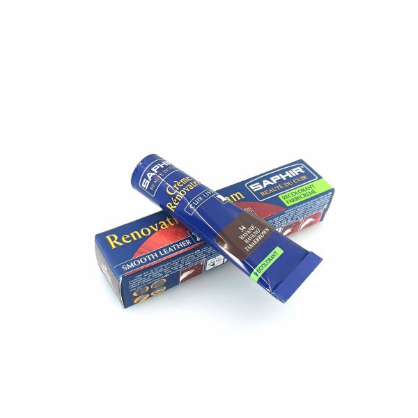 Saphir Crème Rénovatrice 25 ml (color: 34 tobacco brown), κρέμα επαναχρωματισμού & αναδόμησης δερμάτινων ειδών