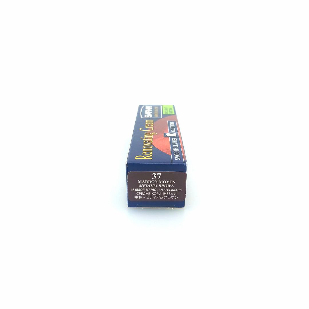Saphir Crème Rénovatrice 25 ml (color: 37 medium brown), κρέμα επαναχρωματισμού & αναδόμησης δερμάτινων ειδών