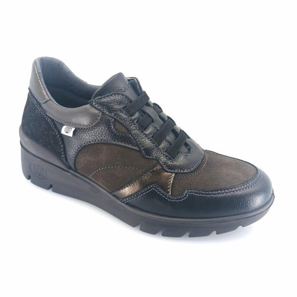 Laura Azana 26204 (combi μαύρο δέρμα) γυναικεία sneakers