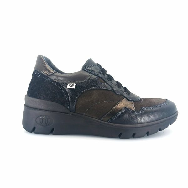 Laura Azana 26204 (combi μαύρο δέρμα) γυναικεία sneakers