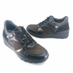 Laura Azana 26204 (combi μαύρο δέρμα) γυναικεία sneakers