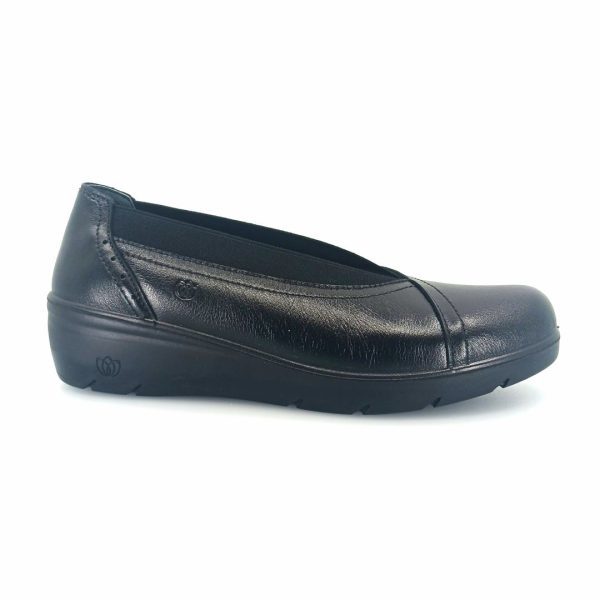 Laura Azana 26843 (μαύρο δέρμα) comfort wedge pumps