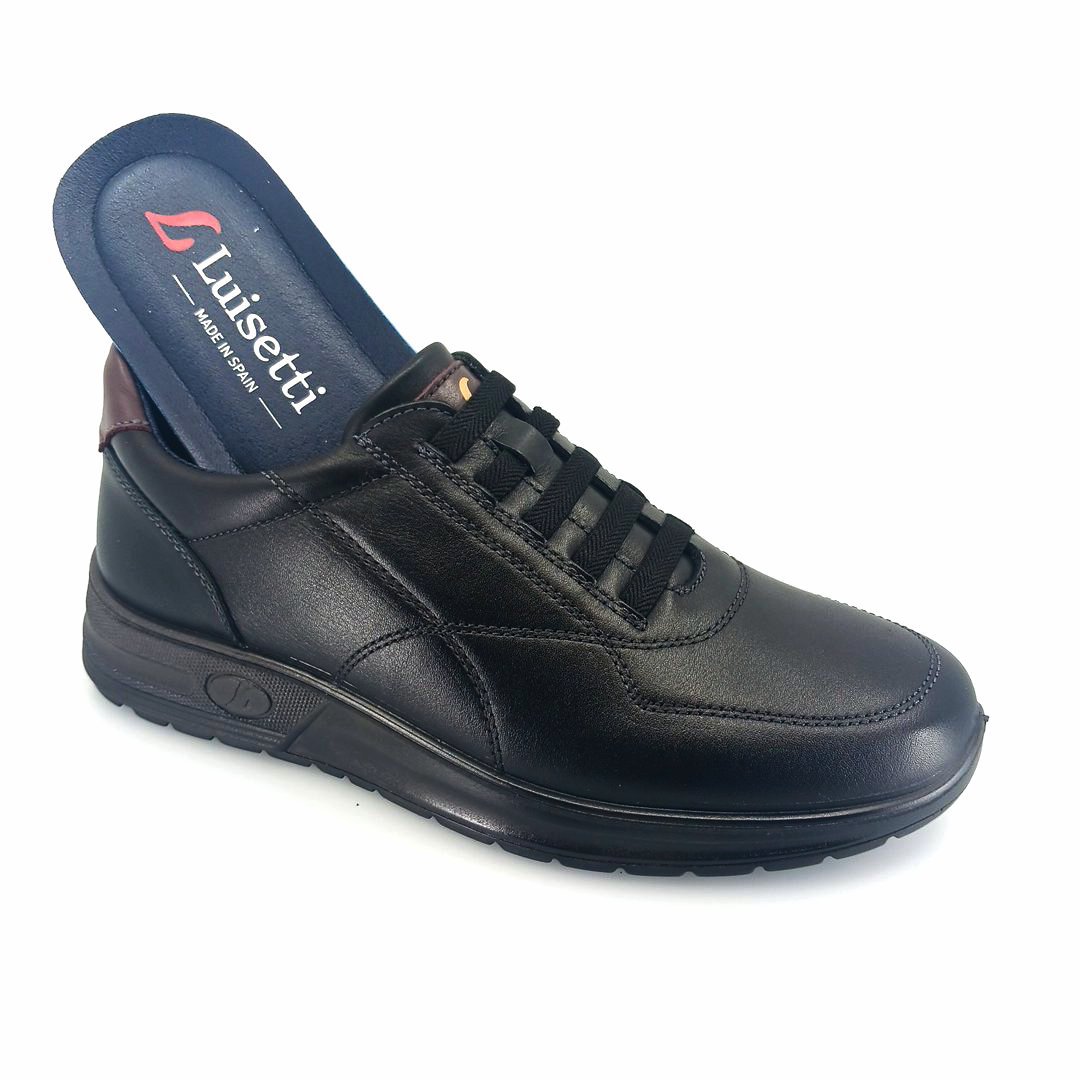 Luisetti 36217 (μαύρο δέρμα ) ανδρικά sneakers