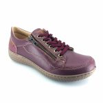 Laura Azana 28103 (μπορντώ δέρμα) γυναικεία sneakers