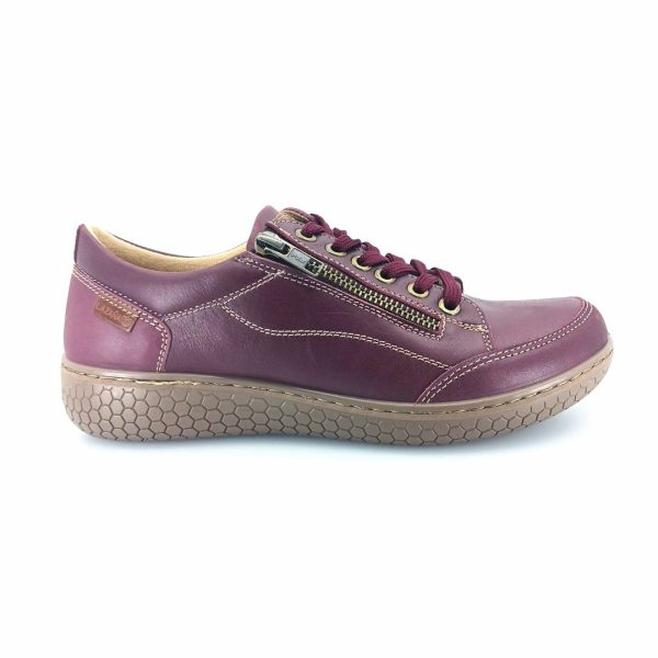 Laura Azana 28103 (μπορντώ δέρμα) γυναικεία sneakers
