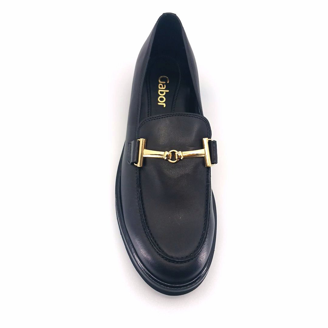 Gabor 75.211.27 horsebit loafers (μαύρο δέρμα)