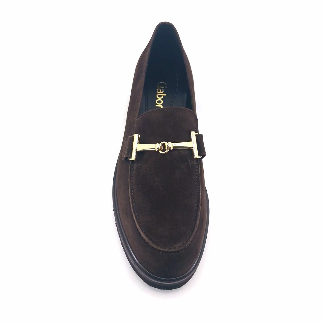 Gabor 75.211.18 horsebit loafers (καφέ chevreau δέρμα)