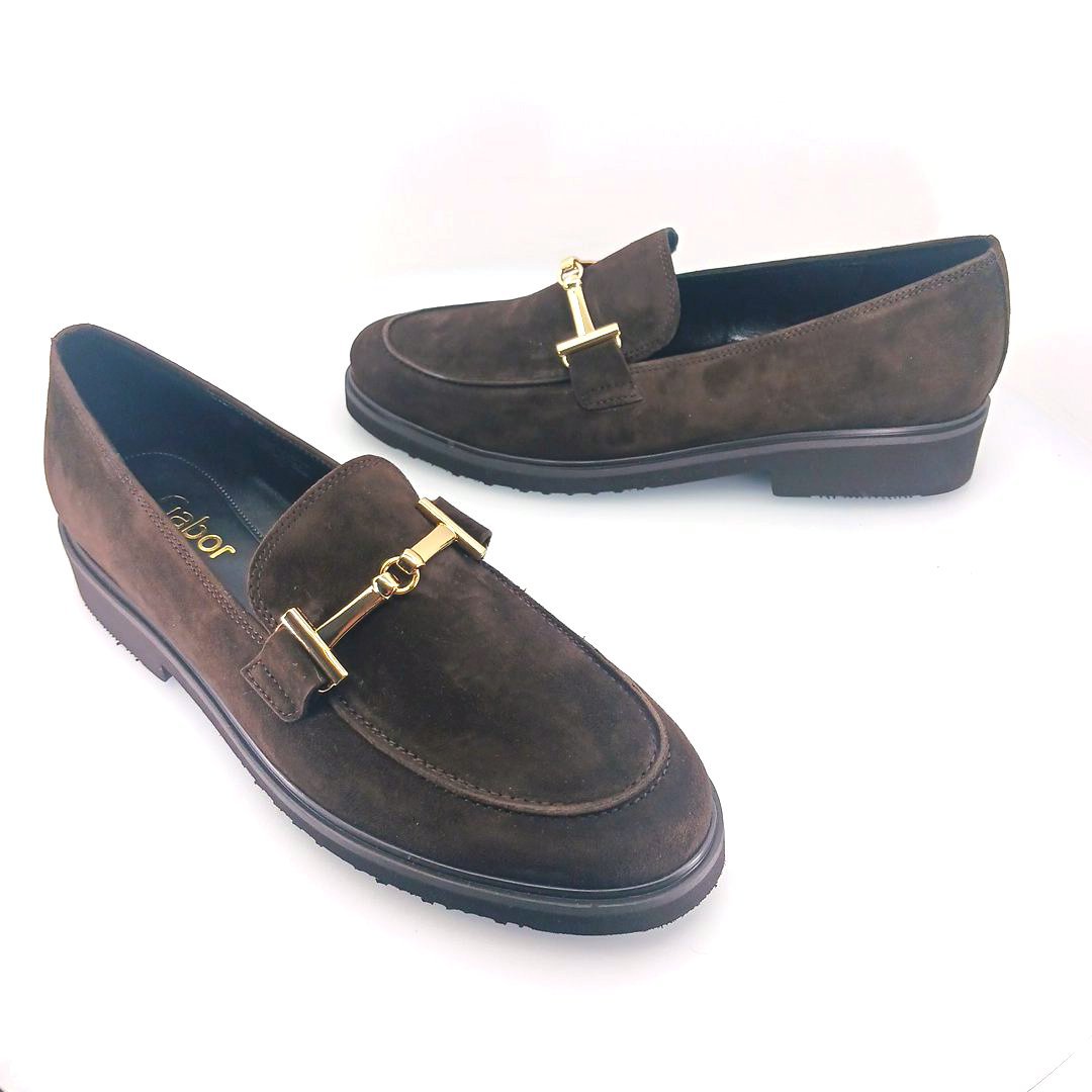 Gabor 75.211.18 horsebit loafers (καφέ chevreau δέρμα)