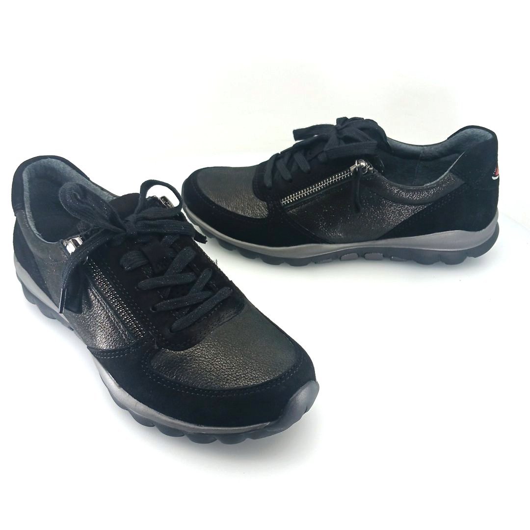 Gabor rolling soft 76.968.37 γυναικεία sneakers (μαύρο δέρμα chevreau)