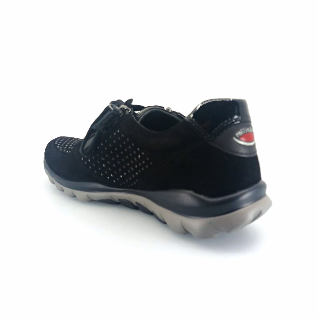 Gabor rolling soft 76.968.87 γυναικεία sneakers (μαύρο δέρμα chevreau)