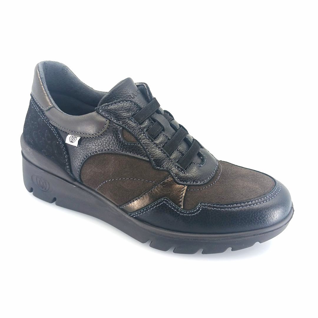 Laura Azana 26204 (combi μαύρο δέρμα) γυναικεία sneakers