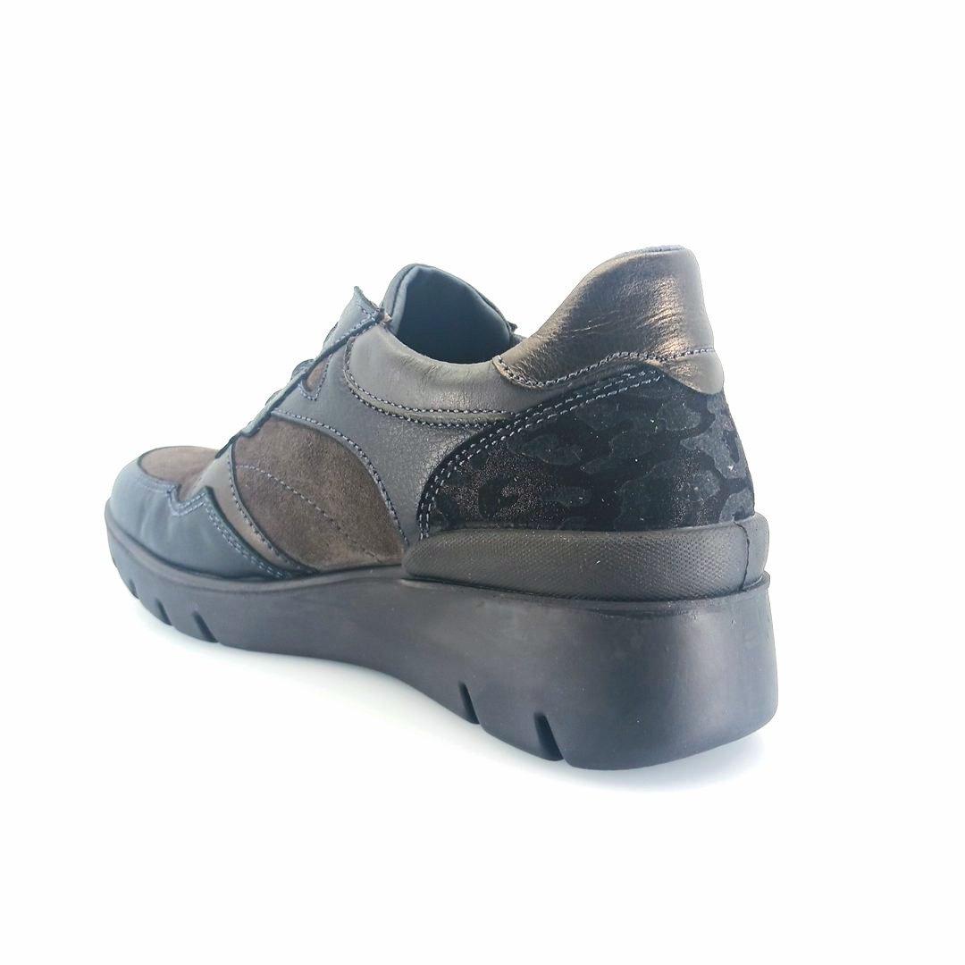 Laura Azana 26204 (combi μαύρο δέρμα) γυναικεία sneakers
