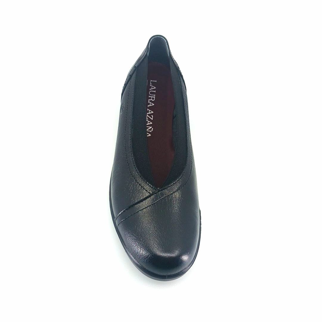 Laura Azana 26843 (μαύρο δέρμα) comfort wedge pumps
