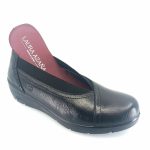 Laura Azana 26843 (μαύρο δέρμα) comfort wedge pumps