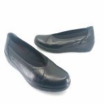 Laura Azana 26843 (μαύρο δέρμα) comfort wedge pumps