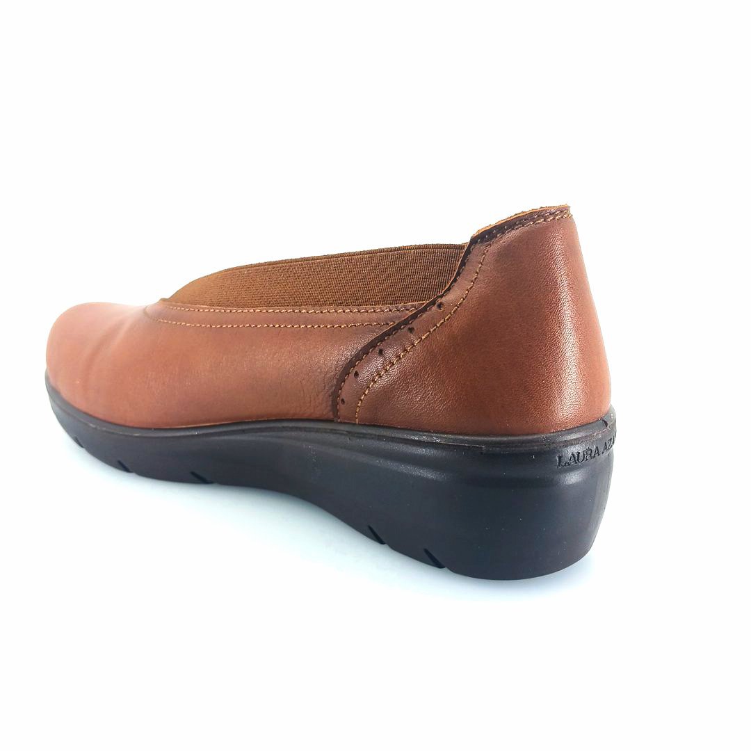 Laura Azana 26843 (ταμπα δέρμα) comfort wedge pumps