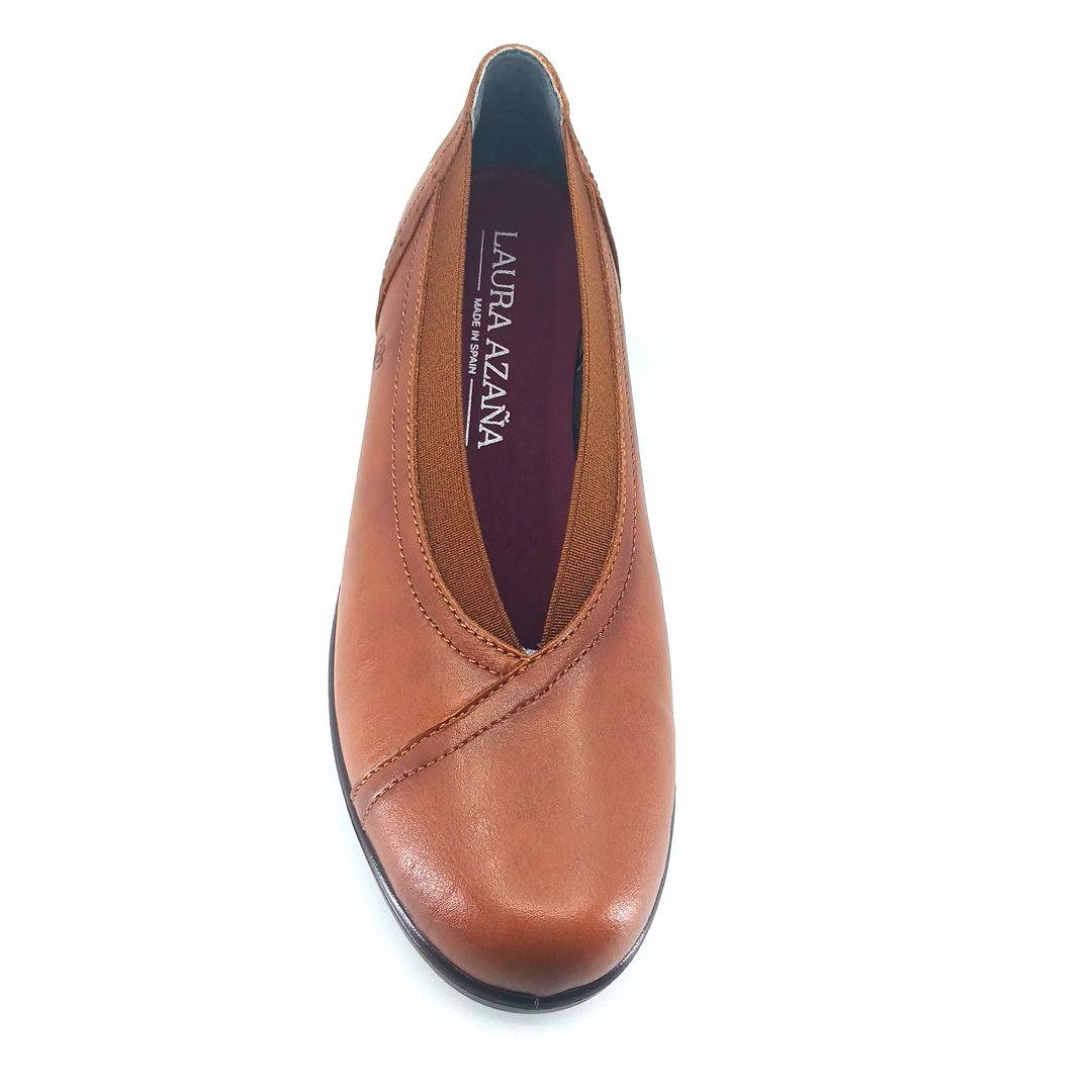 Laura Azana 26843 (ταμπα δέρμα) comfort wedge pumps