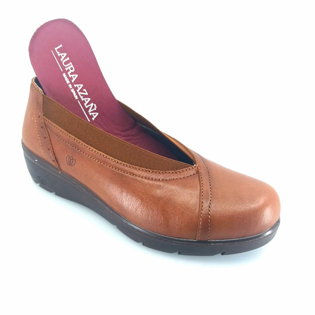 Laura Azana 26843 (ταμπα δέρμα) comfort wedge pumps
