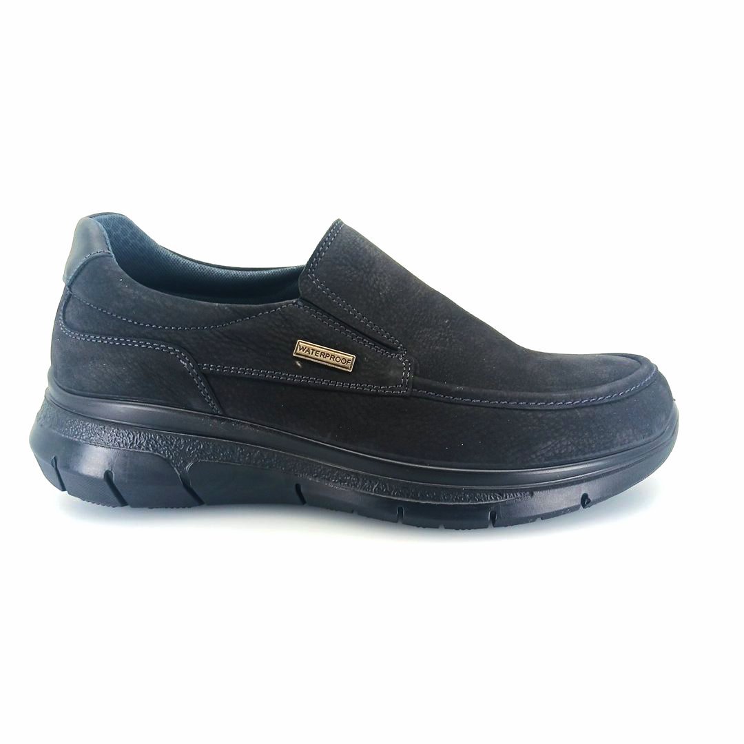 Luisetti 36118 (μαύρο nubuck) ανδρικά slip-on
